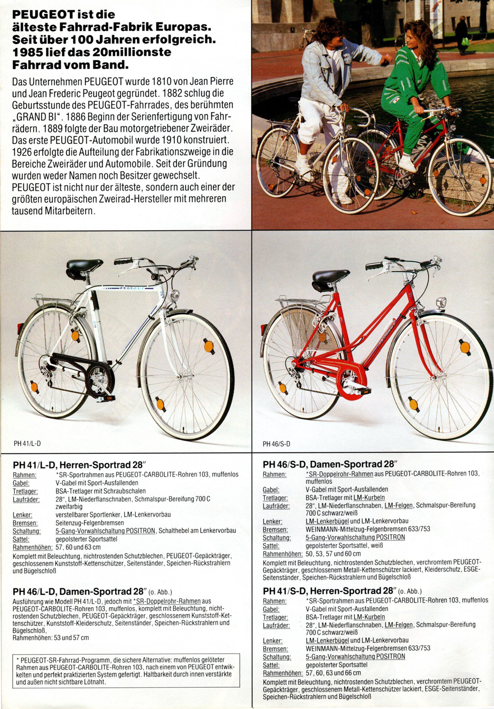 Peugeot 1986 Brochures